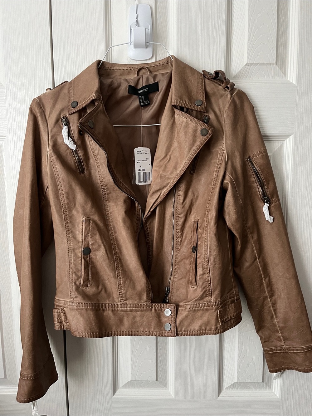 Forever 21 Brown Faux Leather Moto Jacket